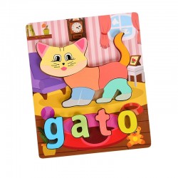 Puzzle Encaje Madera Letra...